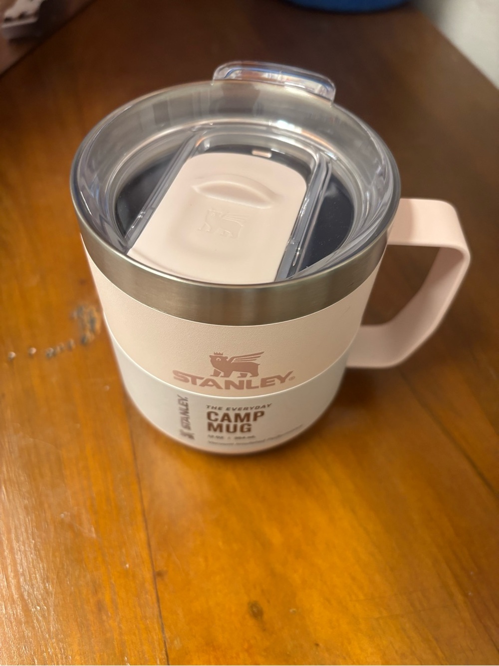 Stanley Camp Mug - Light Pink with Clear Lid